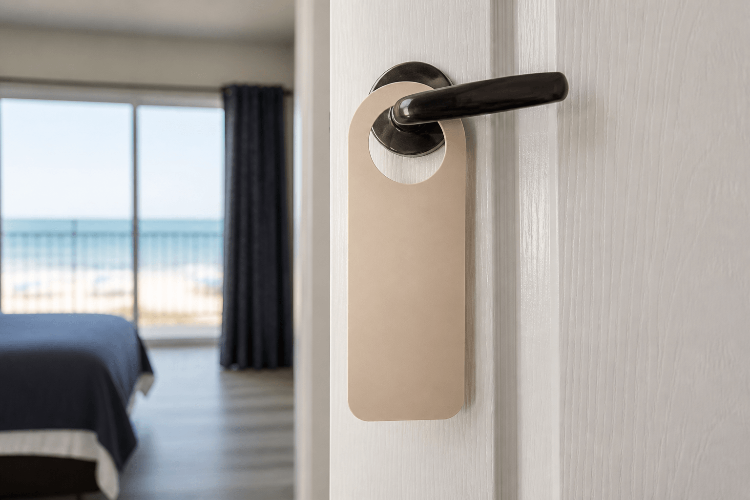 Do Not Disturb timing: hang it before housekeeping starts — Beach Blog photo, Ocean City, Maryland
