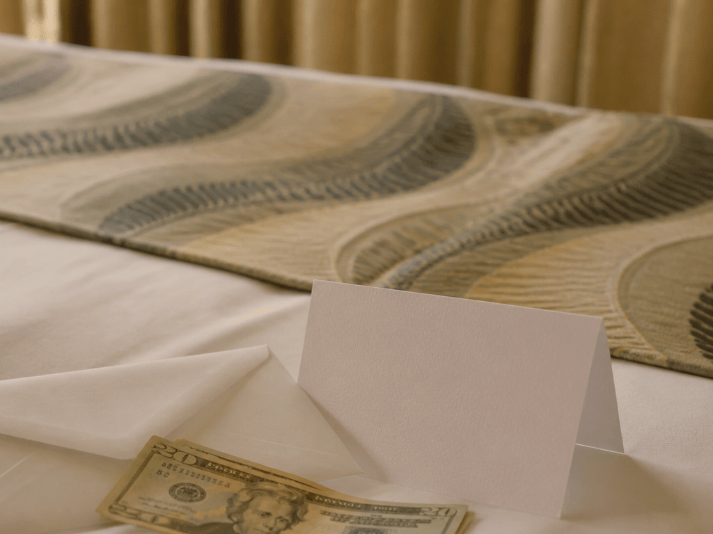 Housekeeping tip and thank-you note: small cash, big courtesy — supporting Beach Blog photo, Ocean City, Maryland