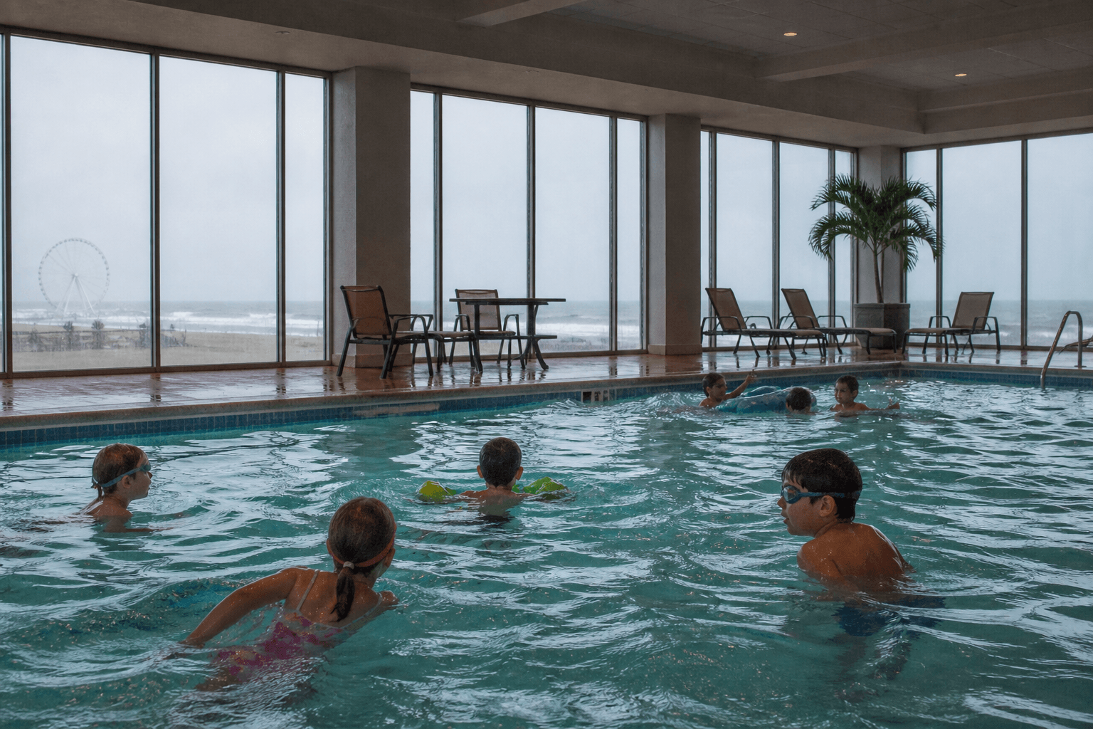 Indoor pool rain day that still counts: laps, floats, and nap-ready kids — Beach Blog photo, Ocean City, Maryland