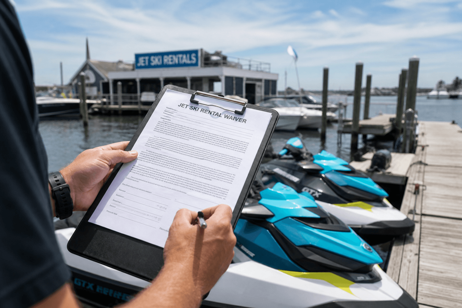 Jet ski waiver: read twice, then ride once — Beach Blog photo, Ocean City, Maryland