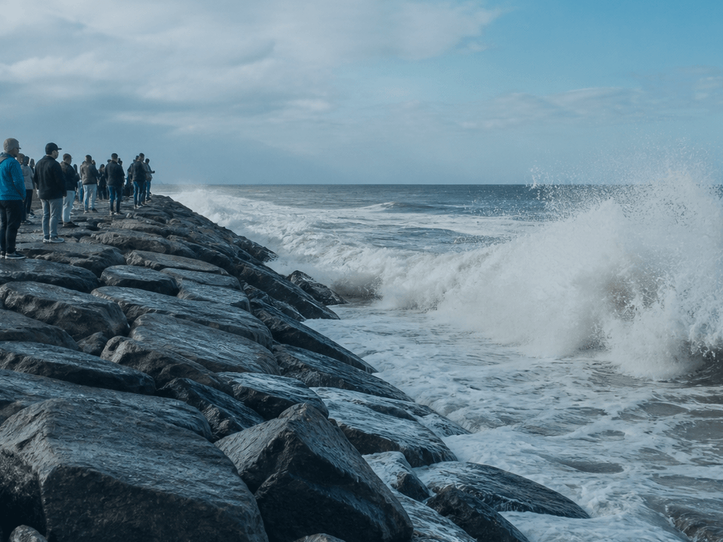 Jetty walk safety and photo limits: wet rocks are not a stage — supporting Beach Blog photo, Ocean City, Maryland