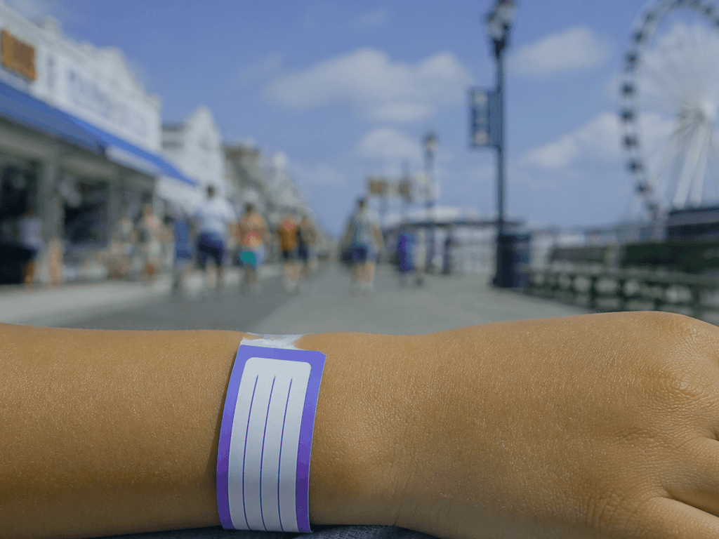 Kids ID wristband old-school: phone number on a wrist beats hope — supporting Beach Blog photo, Ocean City, Maryland