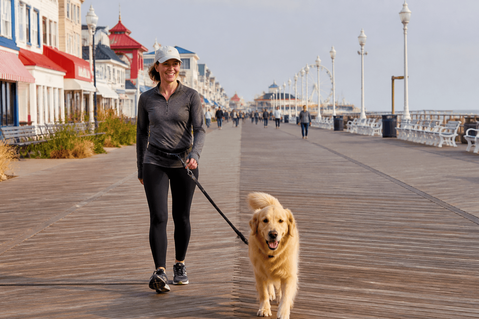 Waist leash belt for hands-free dog walks — Beach Blog photo, Ocean City, Maryland
