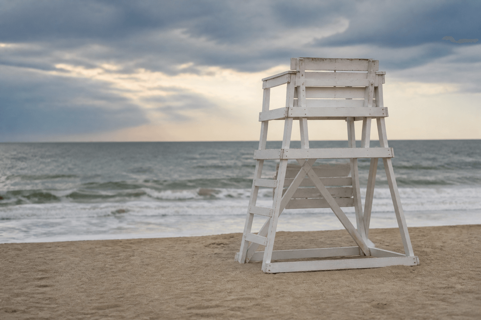 Lifeguard stand photo: do not climb—frame it from the sand — Beach Blog photo, Ocean City, Maryland