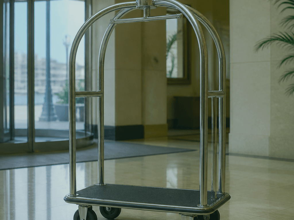 Luggage cart race to parking: one trip, then return it — supporting Beach Blog photo, Ocean City, Maryland