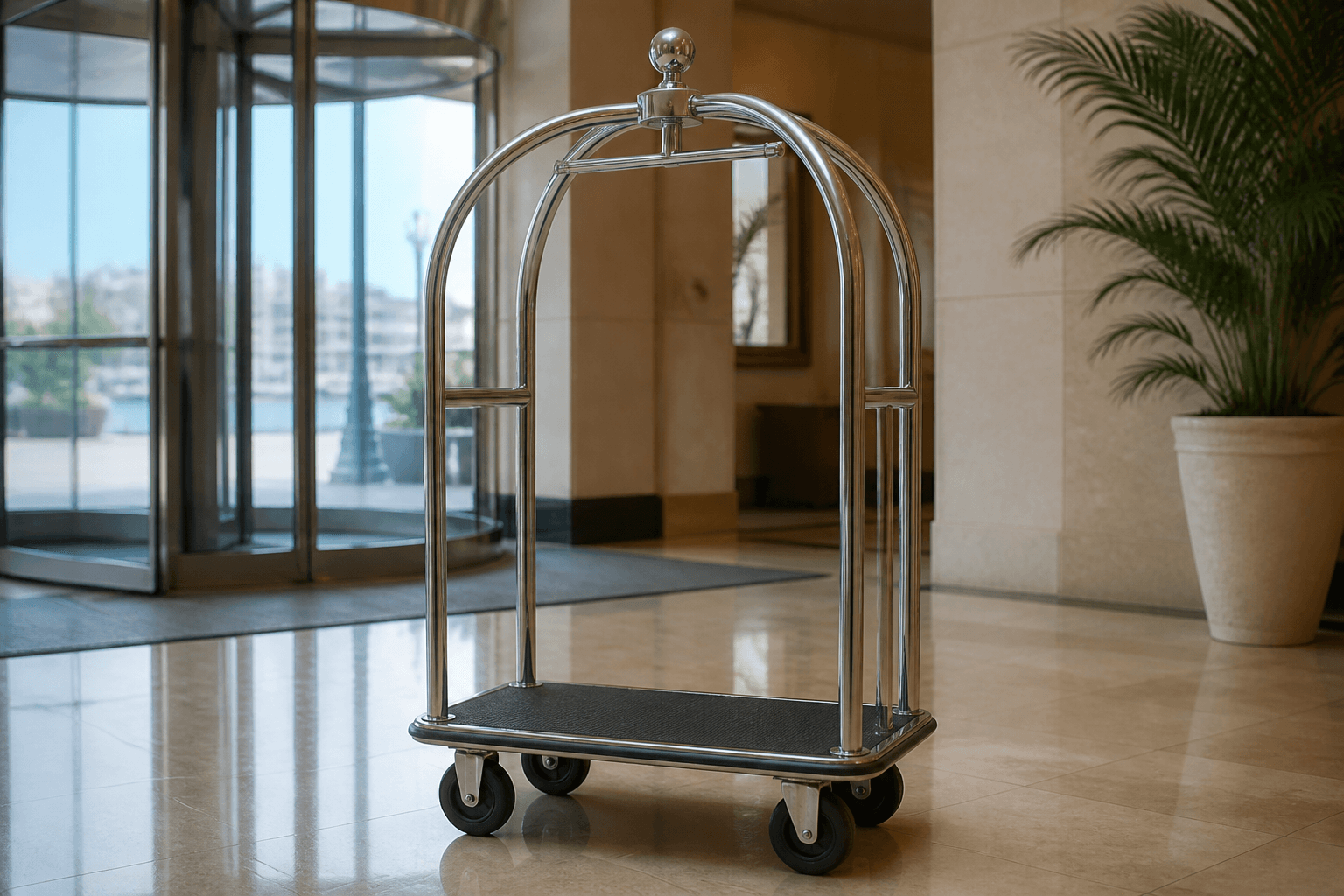 Luggage cart race to parking: one trip, then return it — Beach Blog photo, Ocean City, Maryland
