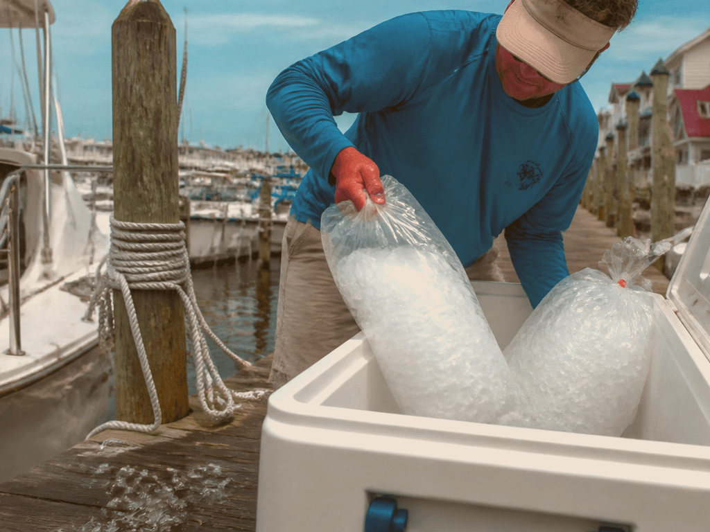 Marina ice bags: double-wrap or soak the car — supporting Beach Blog photo, Ocean City, Maryland
