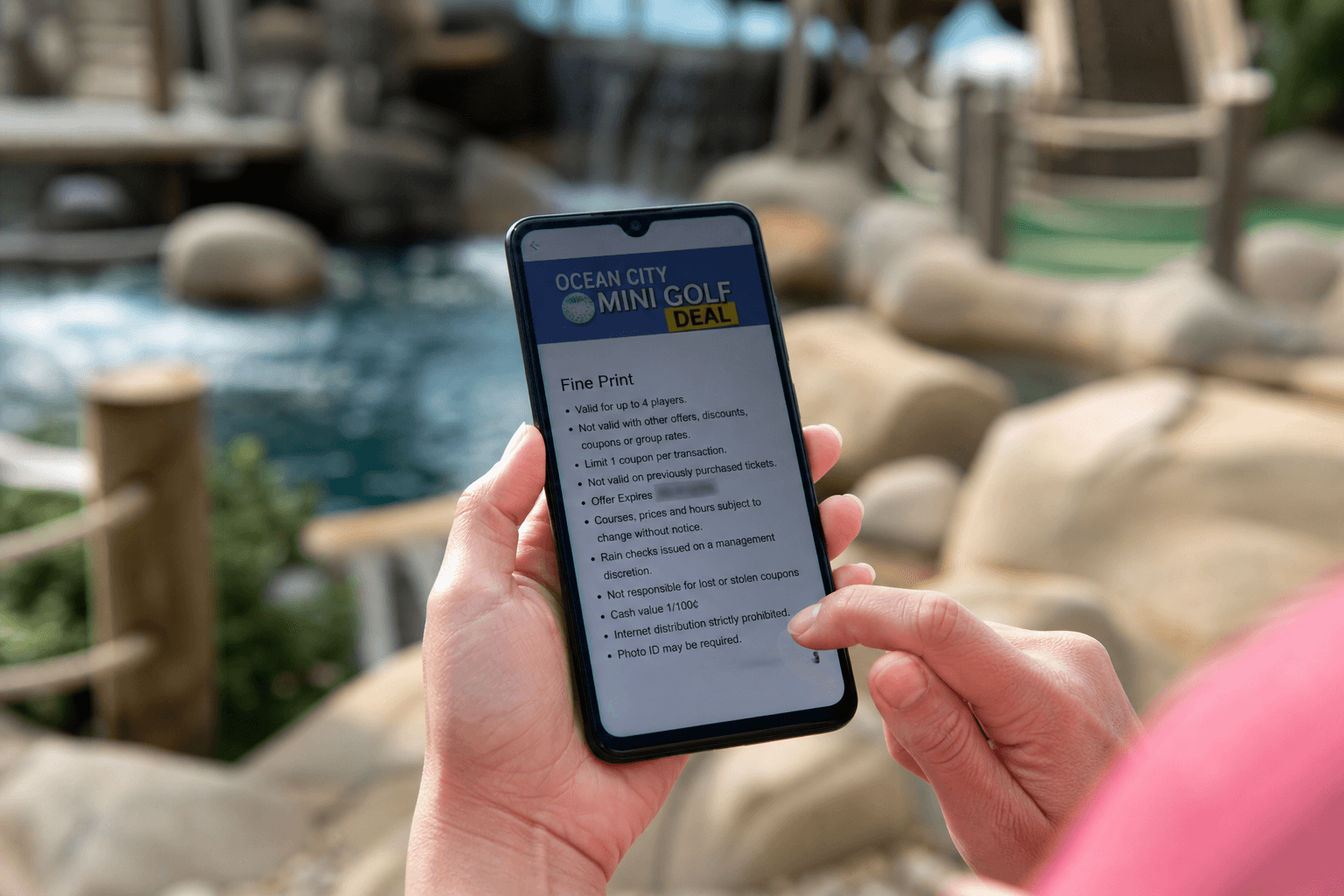 Mini golf Groupon fine print: read blackout dates — Beach Blog photo, Ocean City, Maryland