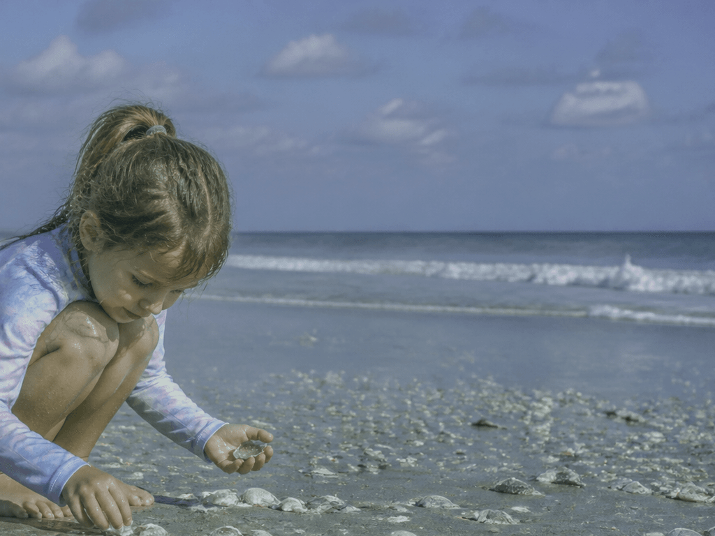 Mollusk shelling ethics for kids: take empty shells, leave living homes — supporting Beach Blog photo, Ocean City, Maryland
