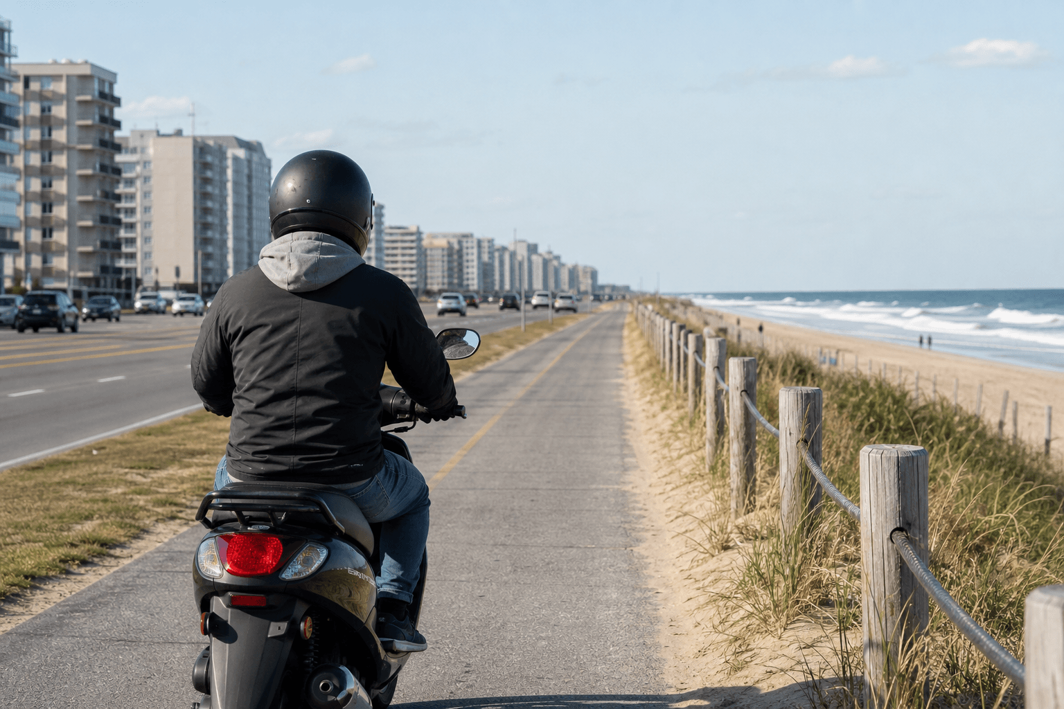 Moped and scooter coastal caution: fun until traffic reminds you — Beach Blog photo, Ocean City, Maryland
