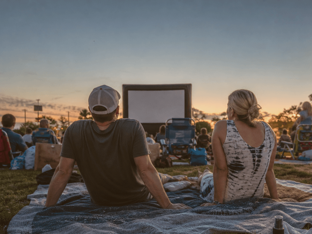 Outdoor movie night bug spray: apply before dusk — supporting Beach Blog photo, Ocean City, Maryland