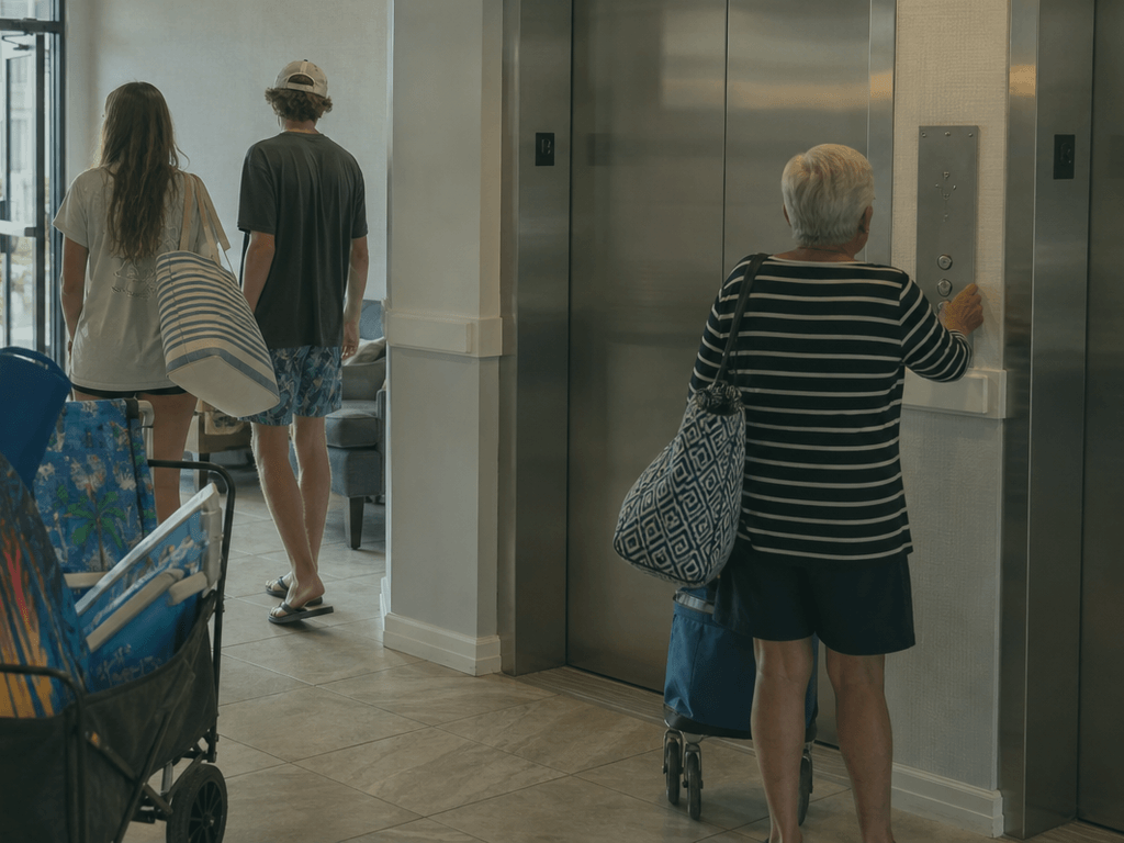 Multigen elevator condo week: the Ocean City story that starts in the lobby — supporting Beach Blog photo, Ocean City, Maryland