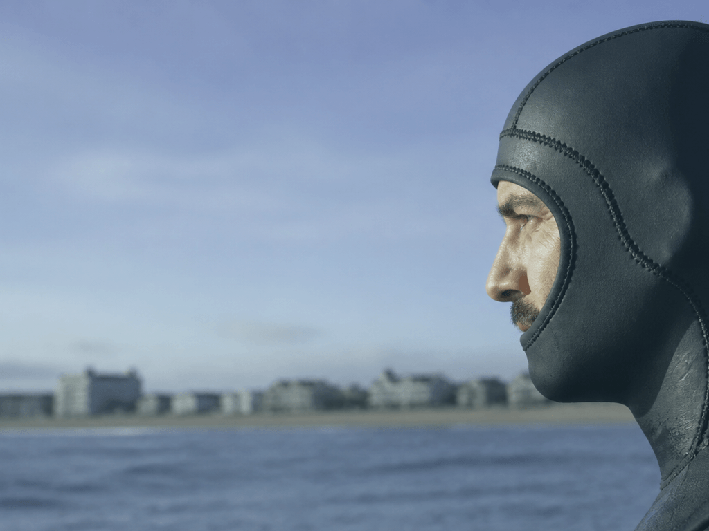 Neoprene hood for spring water weeks — supporting Beach Blog photo, Ocean City, Maryland