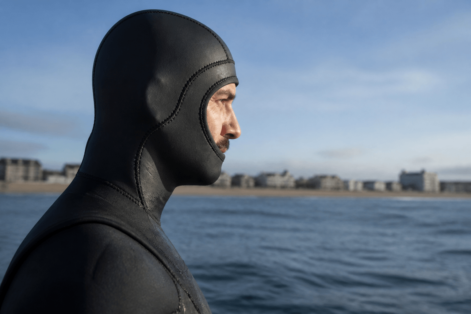 Neoprene hood for spring water weeks — Beach Blog photo, Ocean City, Maryland