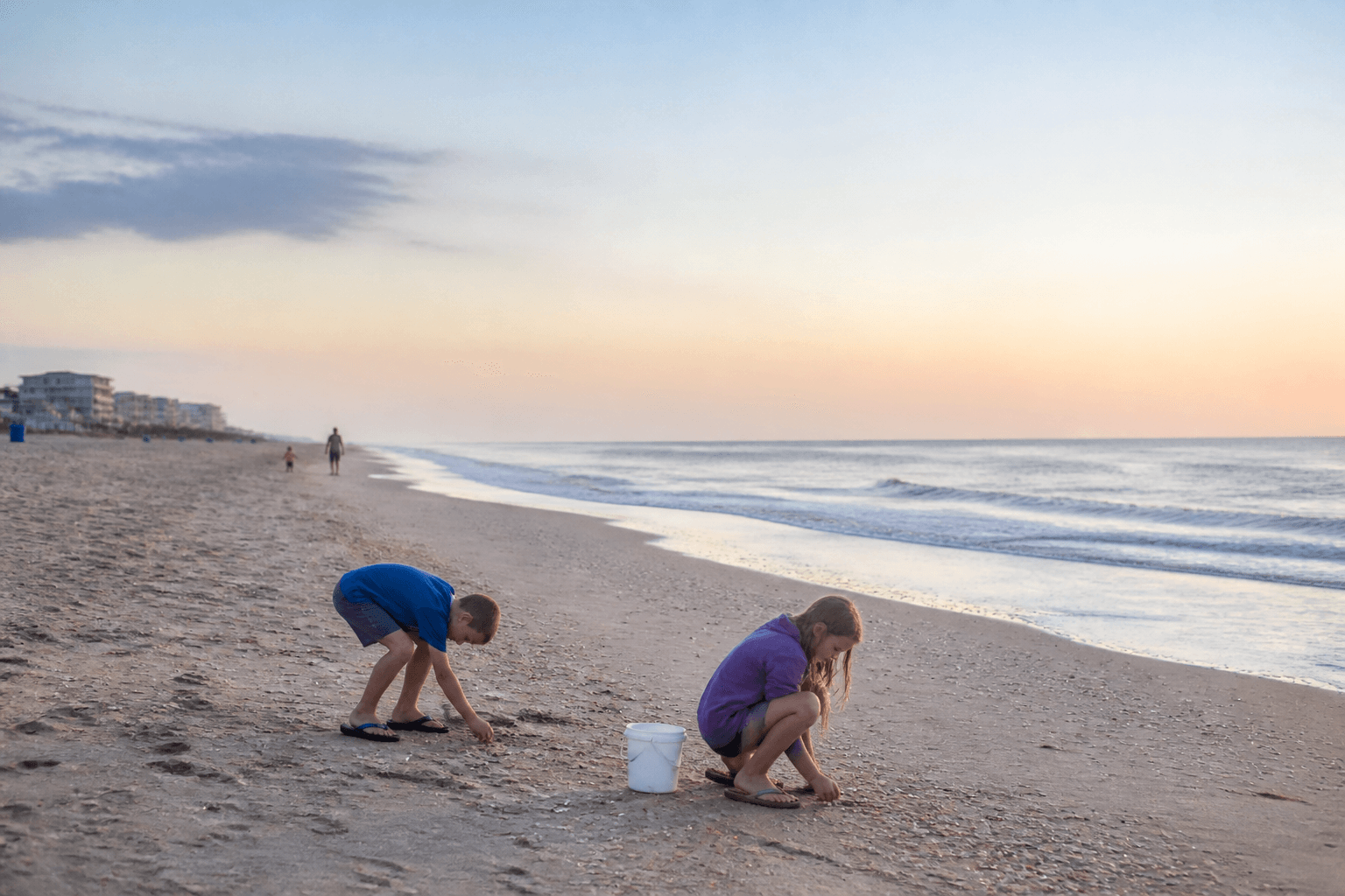North-end quiet beach morning with cousins: fewer elbows, more shell time — Beach Blog photo, Ocean City, Maryland