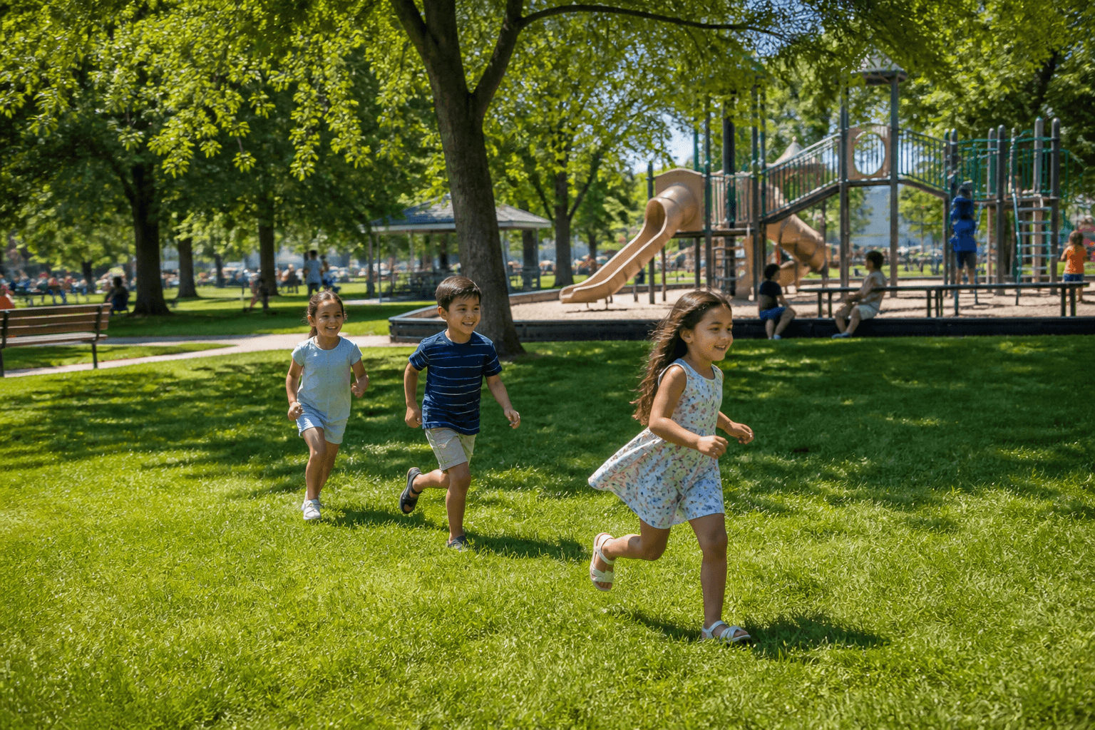 Northside Park quiet hour: when cousins need grass more than neon — Beach Blog photo, Ocean City, Maryland
