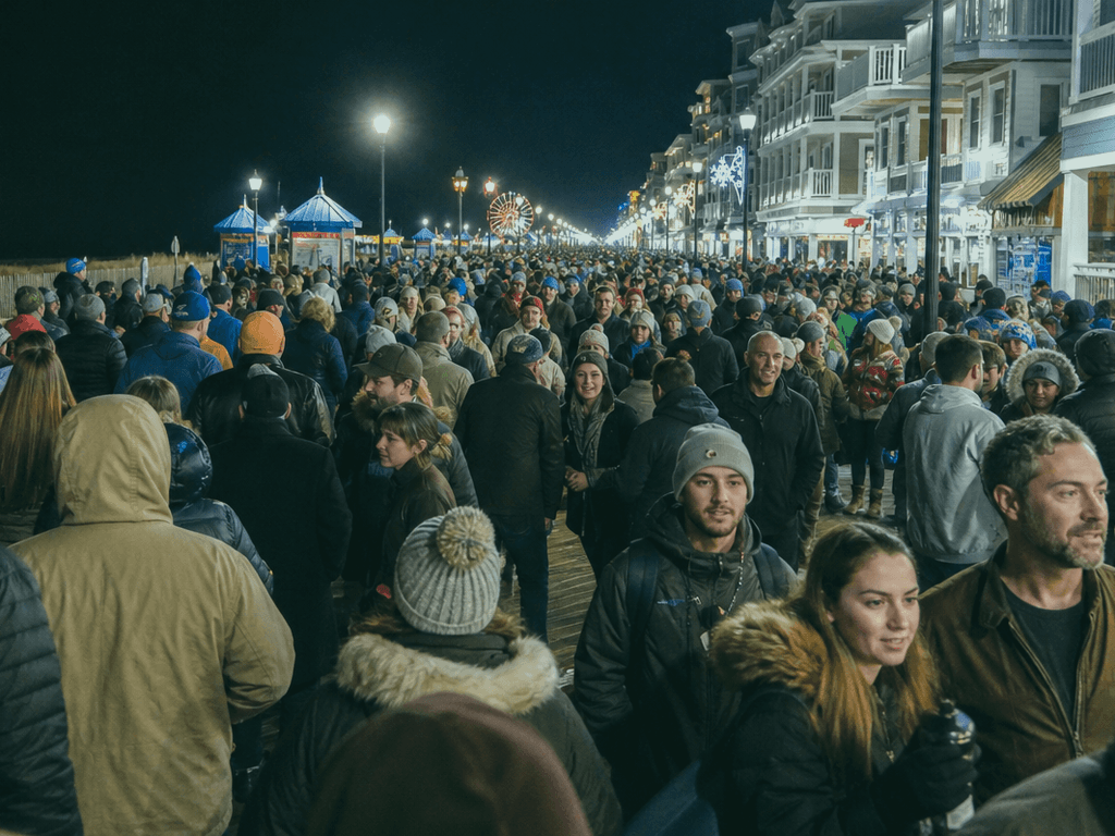 NYE Boardwalk crowd exit plan: celebrate, then leave like you meant it — supporting Beach Blog photo, Ocean City, Maryland