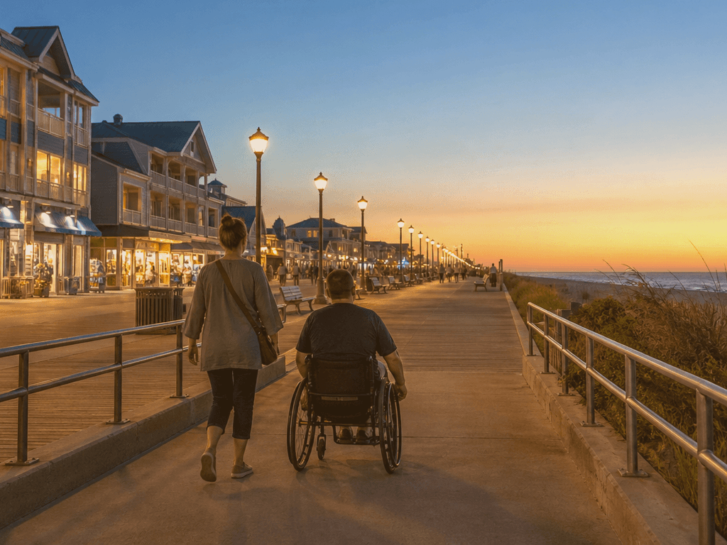 Ocean City accessible evening walk plan: choose the easy exits first — supporting Beach Blog photo, Ocean City, Maryland
