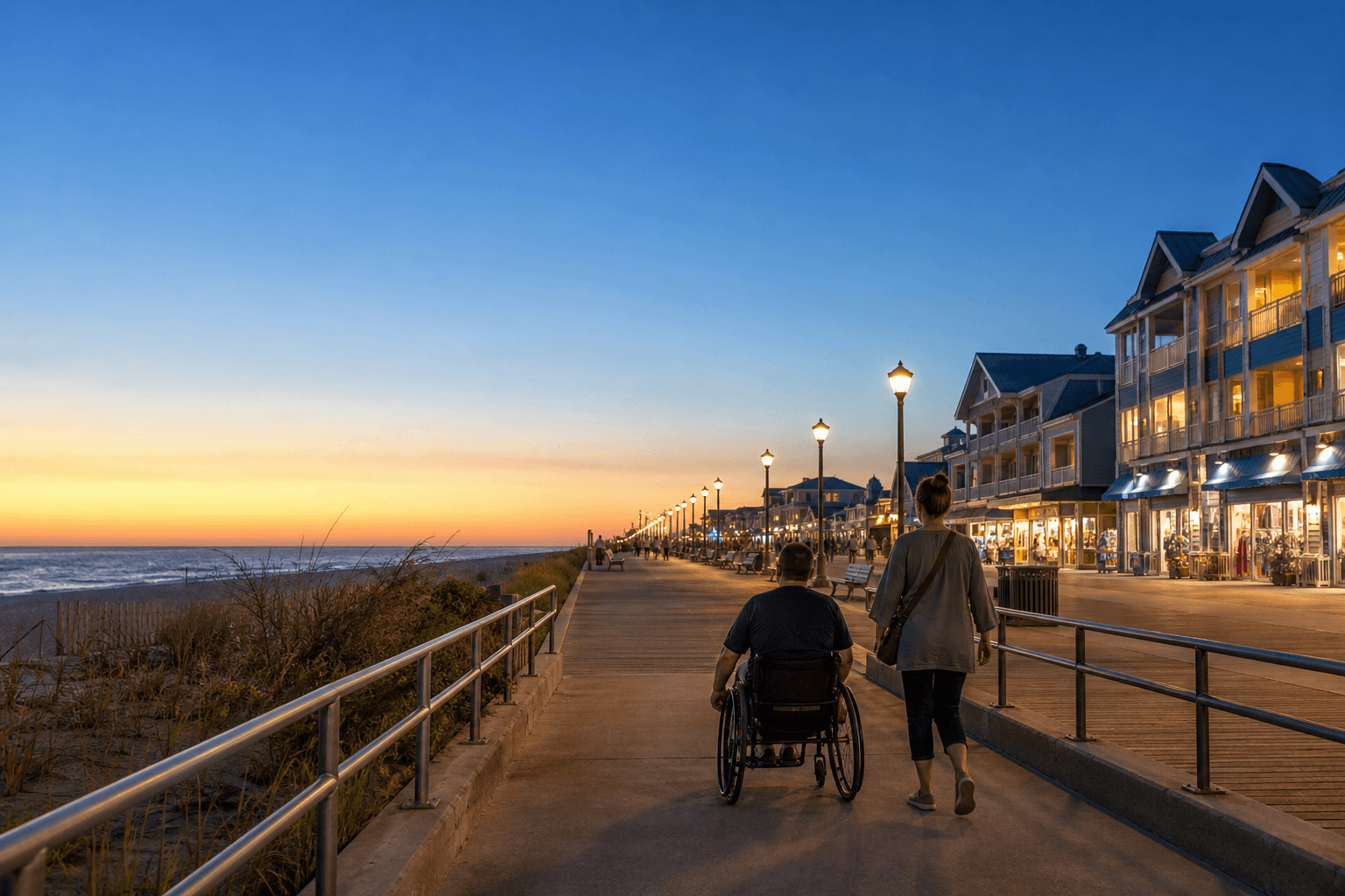 Ocean City accessible evening walk plan: choose the easy exits first — Beach Blog photo, Ocean City, Maryland