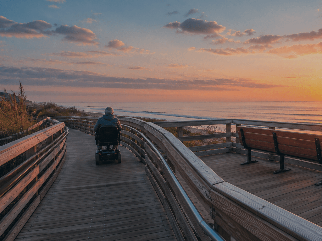 Ocean City accessible sunrise outing: make the morning easier from the start — supporting Beach Blog photo, Ocean City, Maryland