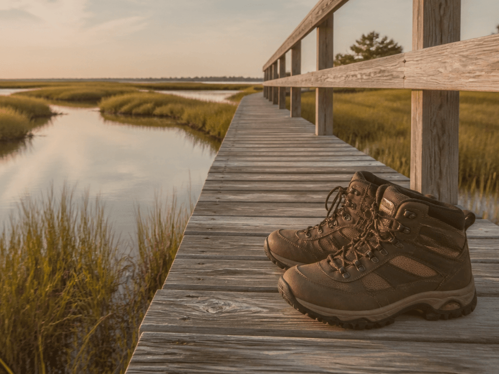 Ocean City to Assateague boardwalk shoe plan: choose grip over style — supporting Beach Blog photo, Ocean City, Maryland