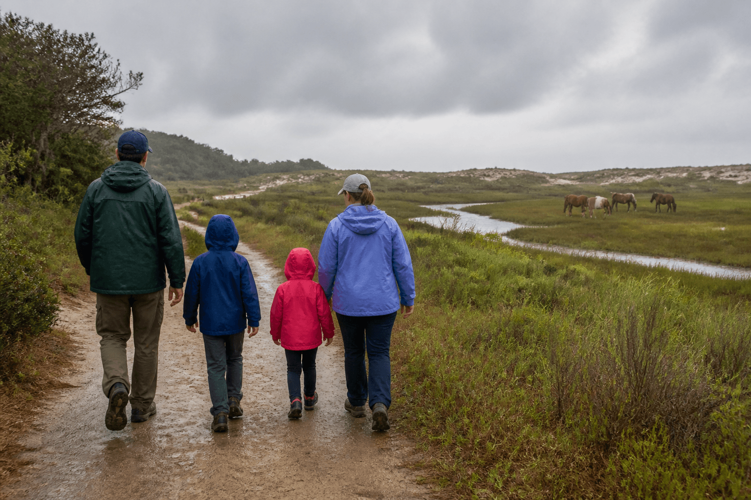 Ocean City to Assateague rain-jacket day trip: make wet weather a shorter visit — Beach Blog photo, Ocean City, Maryland