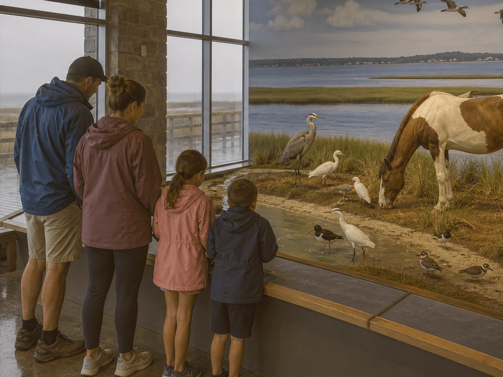 Ocean City to Assateague visitor-center rain plan: let the exhibits take over — supporting Beach Blog photo, Ocean City, Maryland
