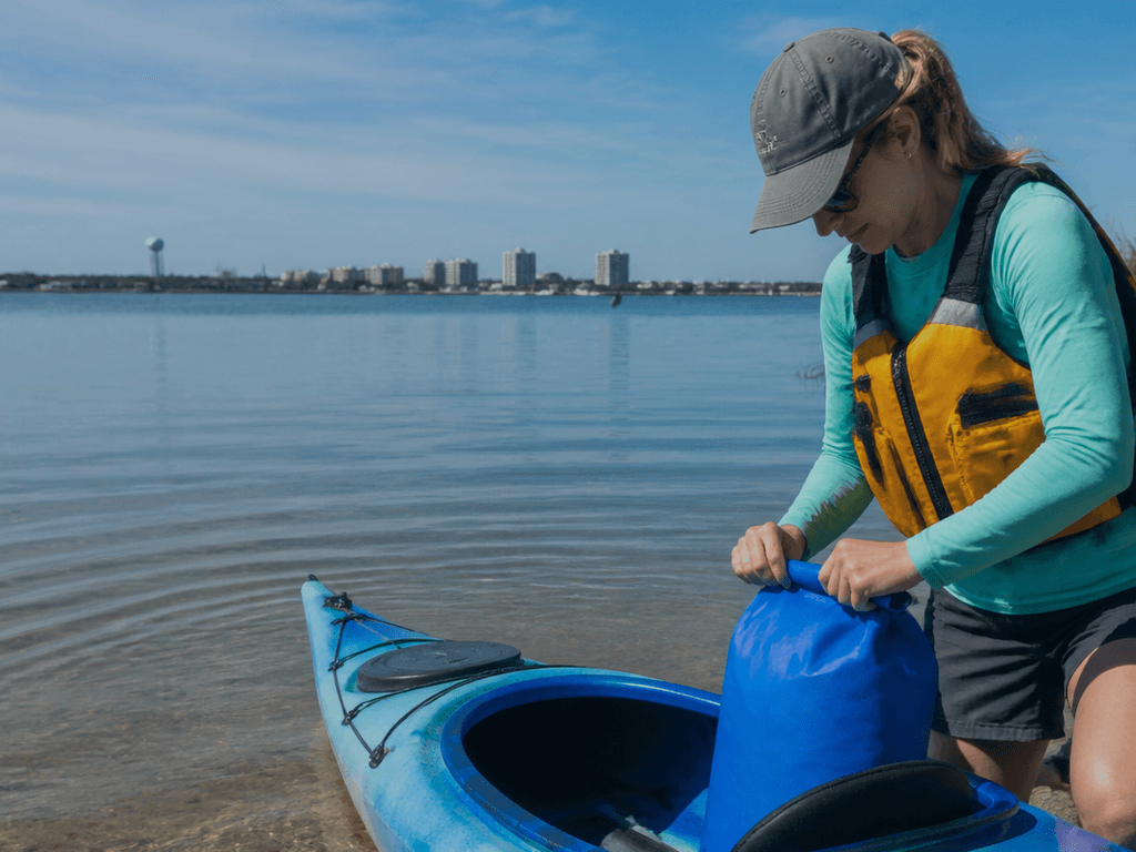 Ocean City bay kayak dry-bag check: test the seal before the splash — supporting Beach Blog photo, Ocean City, Maryland