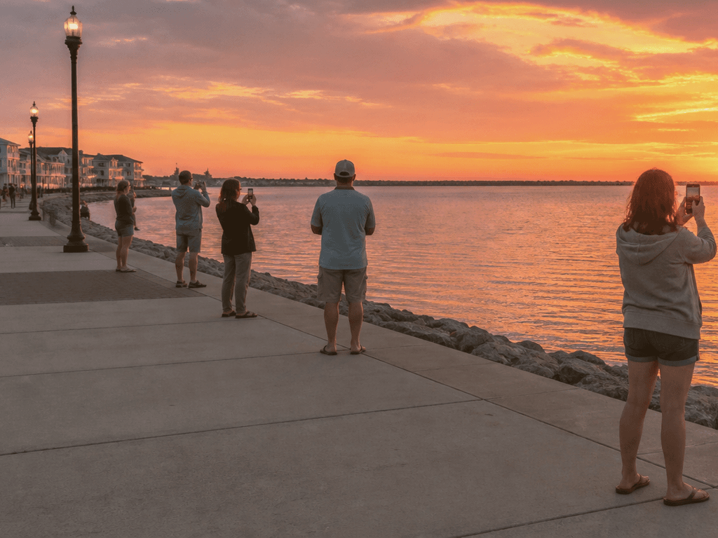Ocean City bay sunset photo etiquette: get the view without taking over — supporting Beach Blog photo, Ocean City, Maryland