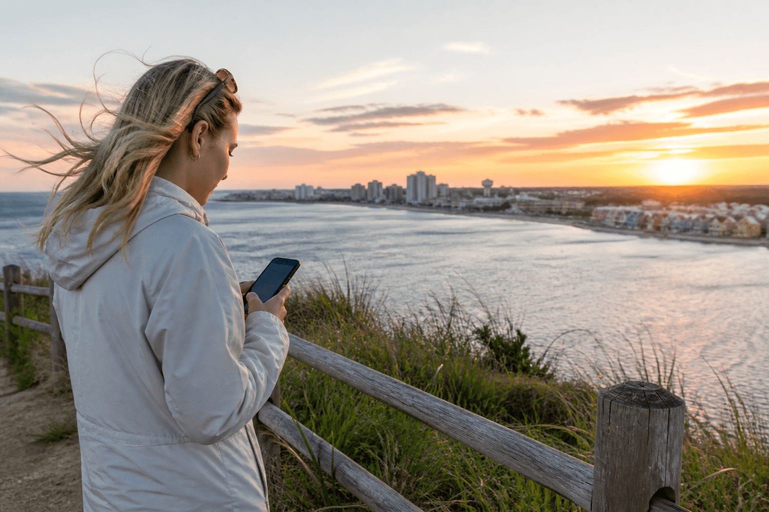 Ocean City bay sunset weather check before you leave the room — Beach Blog photo, Ocean City, Maryland