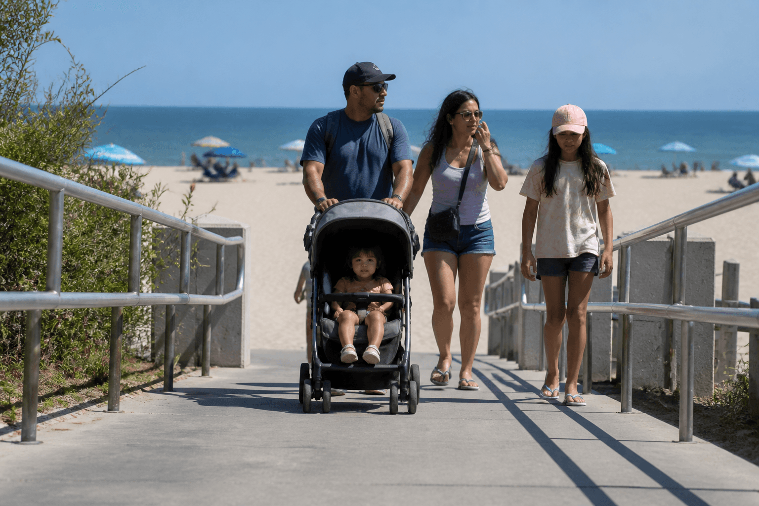 Ocean City beach access stroller check before you leave the condo — Beach Blog photo, Ocean City, Maryland