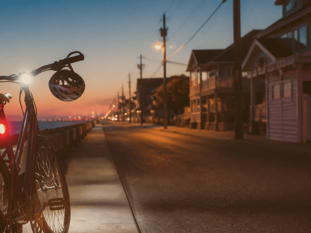 Ocean City bike evening light check: see and be seen — supporting Beach Blog photo, Ocean City, Maryland