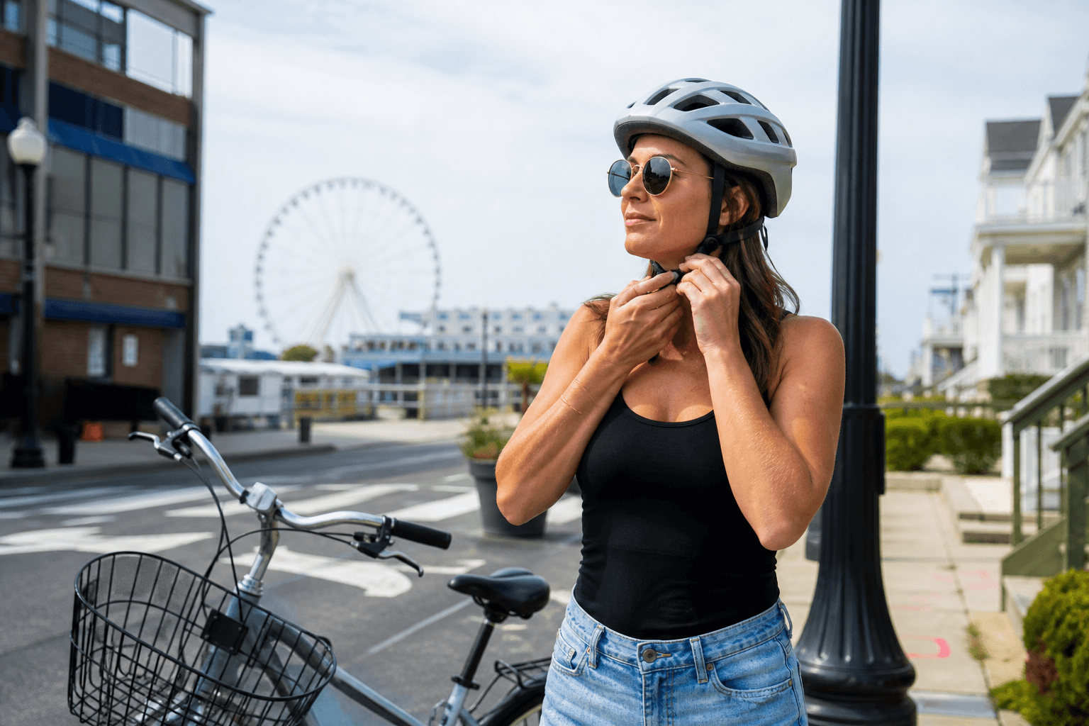 Ocean City bike rental helmet fit: make the first minute count — Beach Blog photo, Ocean City, Maryland