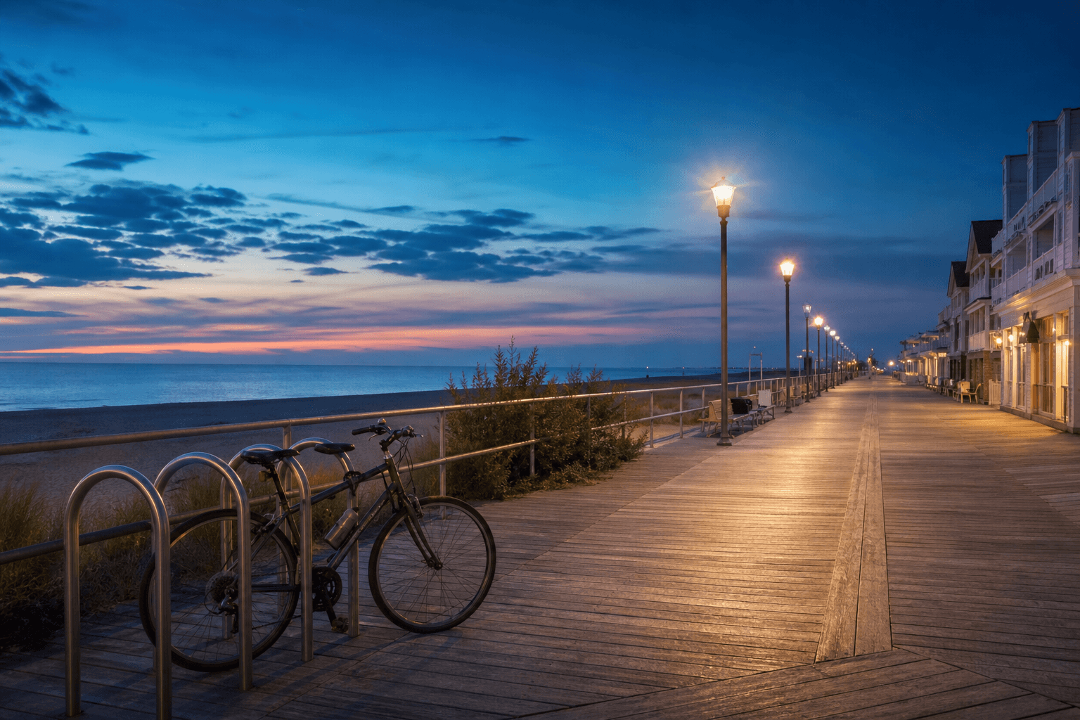 Ocean City Boardwalk night bike decision: when to ride and when to walk — Beach Blog photo, Ocean City, Maryland