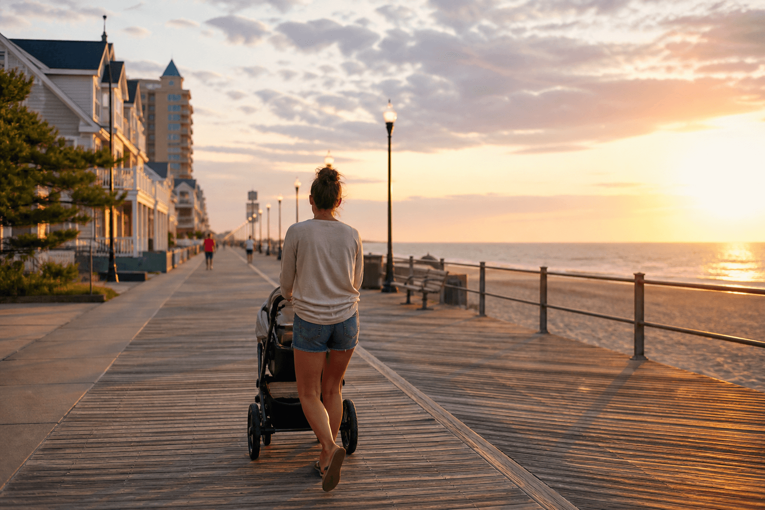 Ocean City Boardwalk stroller sunset walk: a family route that stays easy — Beach Blog photo, Ocean City, Maryland