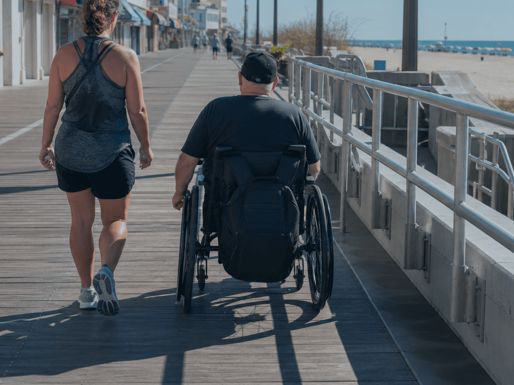 Ocean City Boardwalk wheelchair route planning — supporting Beach Blog photo, Ocean City, Maryland