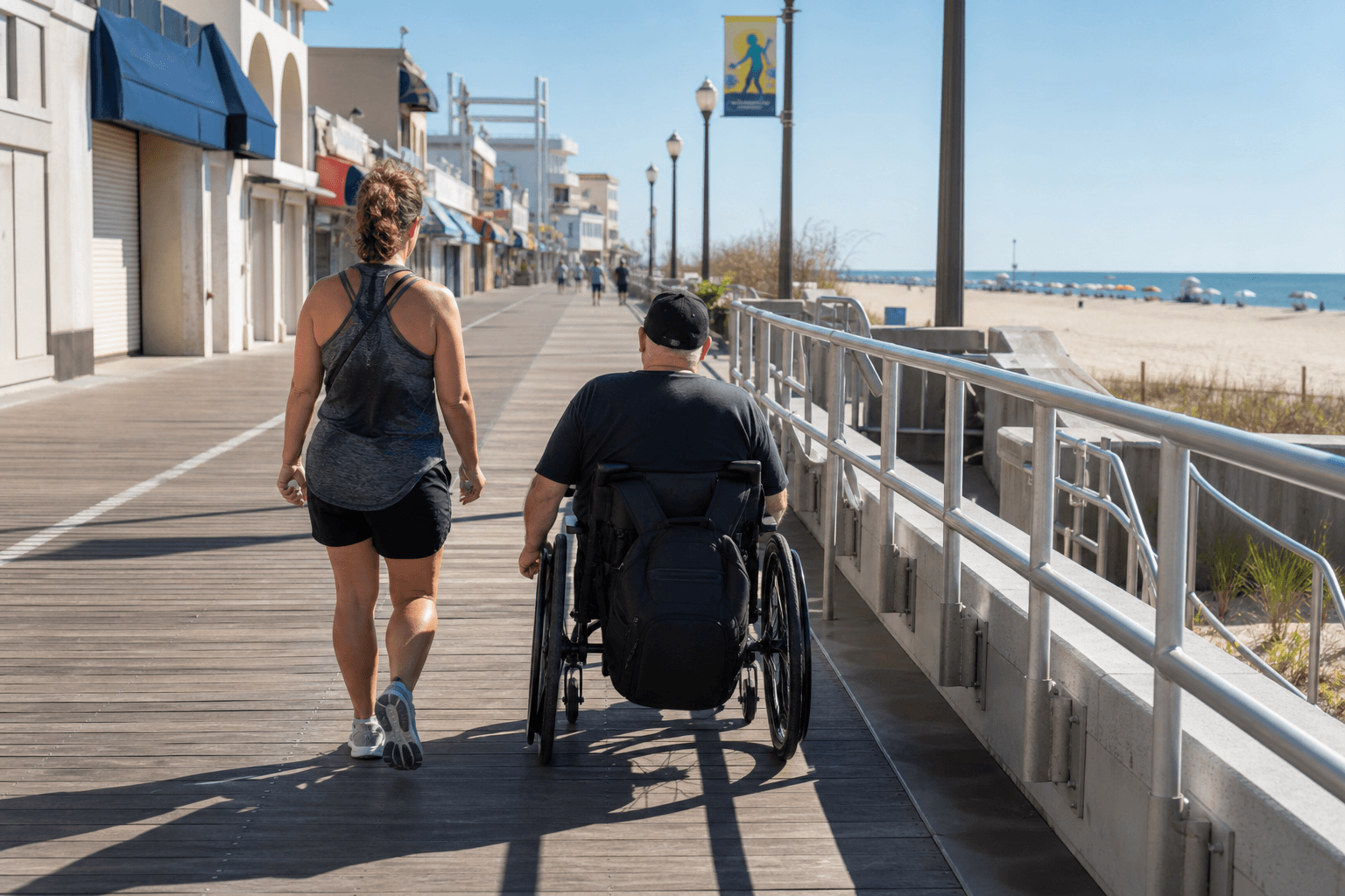 Ocean City Boardwalk wheelchair route planning — Beach Blog photo, Ocean City, Maryland