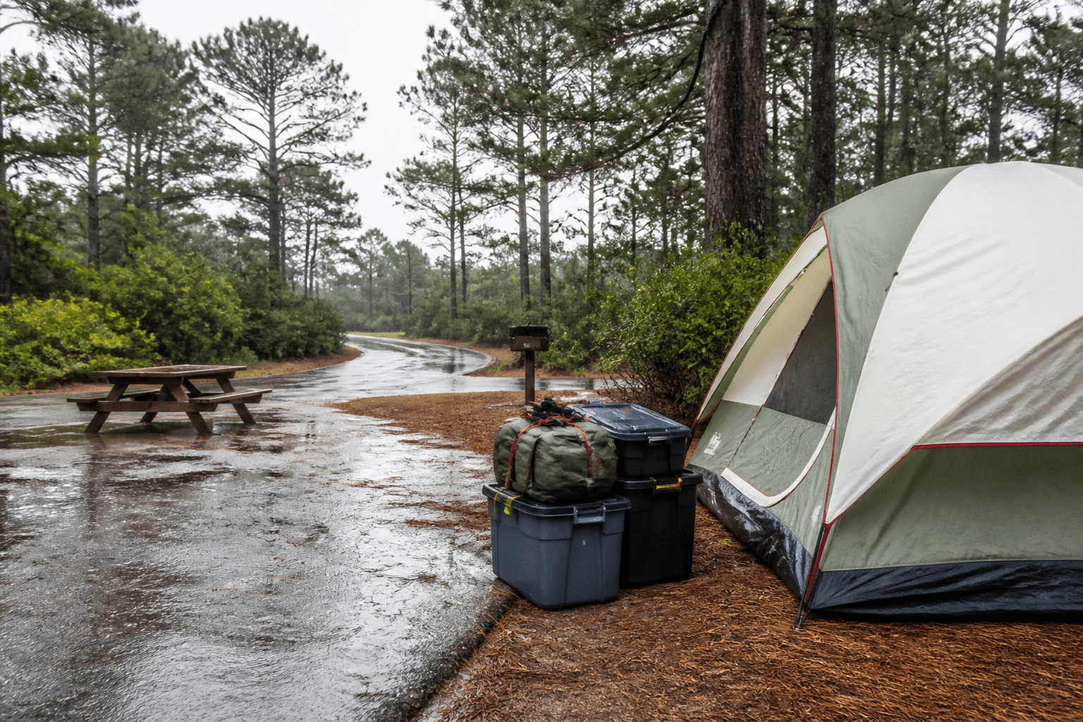 Ocean City camping checkout rain plan: pack dry gear last — Beach Blog photo, Ocean City, Maryland