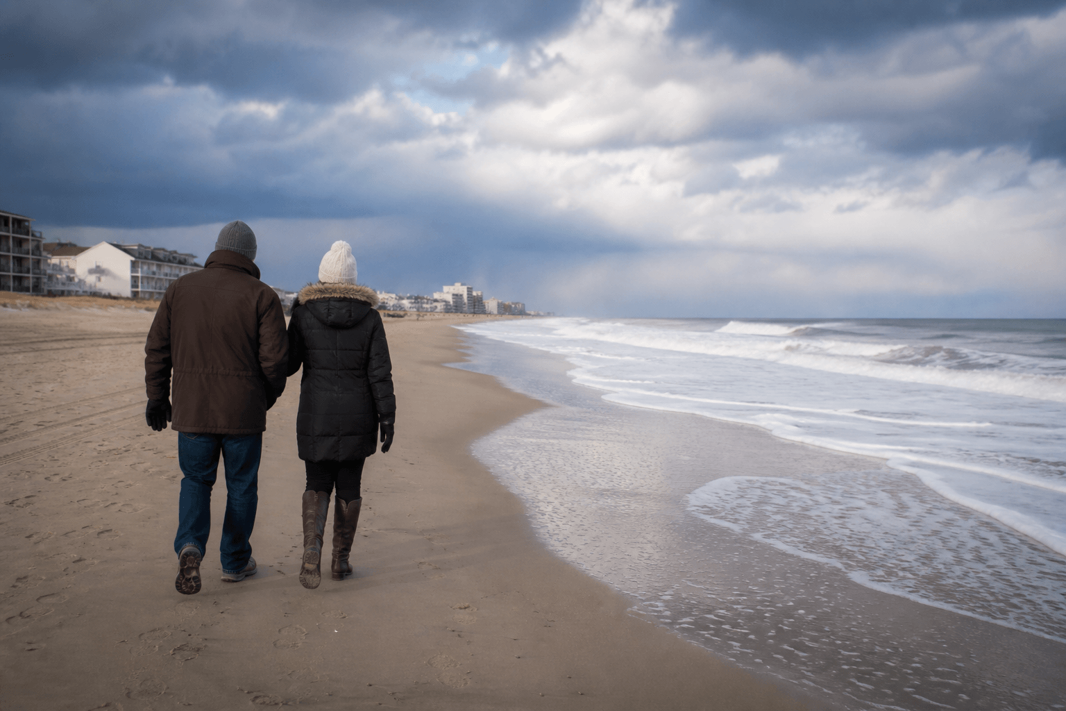 Ocean City cold-water winter beach walk — Beach Blog photo, Ocean City, Maryland