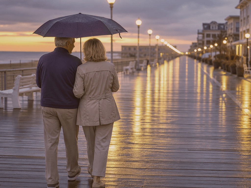 Ocean City couple rain-check date plan: keep the mood, lose the weather panic — supporting Beach Blog photo, Ocean City, Maryland
