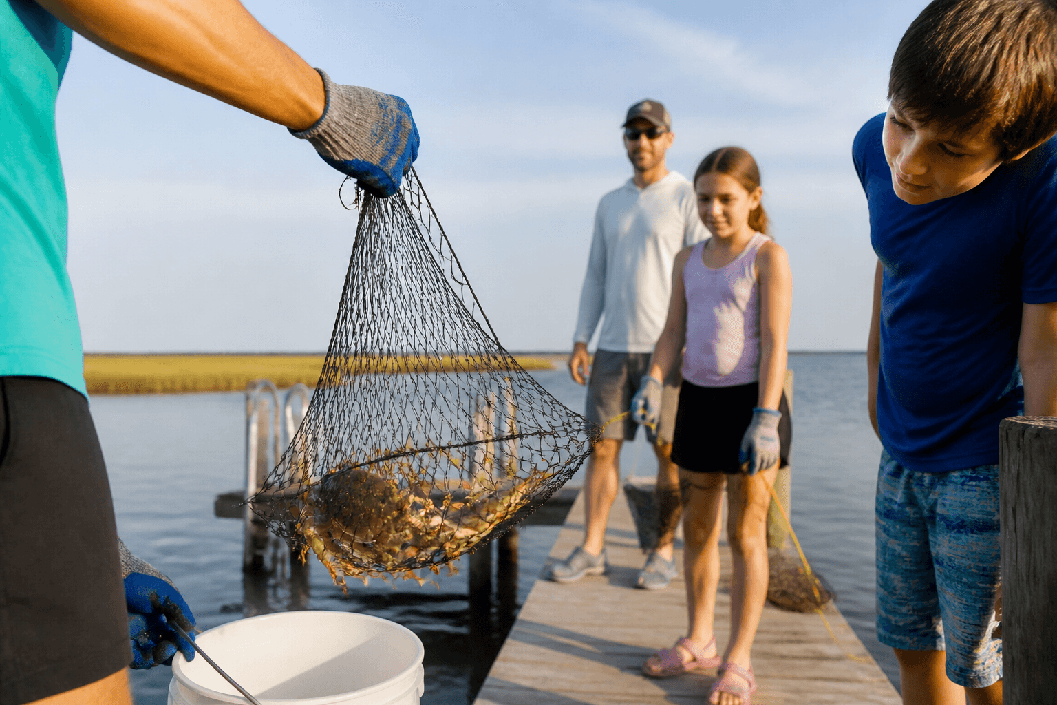Ocean City crabbing pier afternoon: keep it simple for first-timers — Beach Blog photo, Ocean City, Maryland