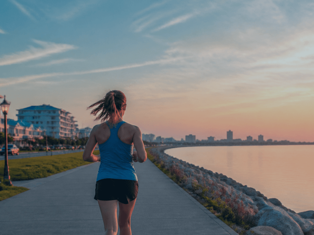 Ocean City early-morning bay run: a cooler route, not a race — supporting Beach Blog photo, Ocean City, Maryland