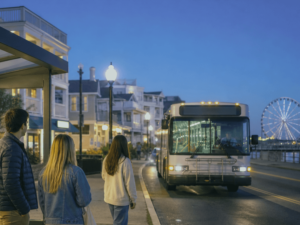 Ocean City evening bus stop plan: know the stop before the dark — supporting Beach Blog photo, Ocean City, Maryland