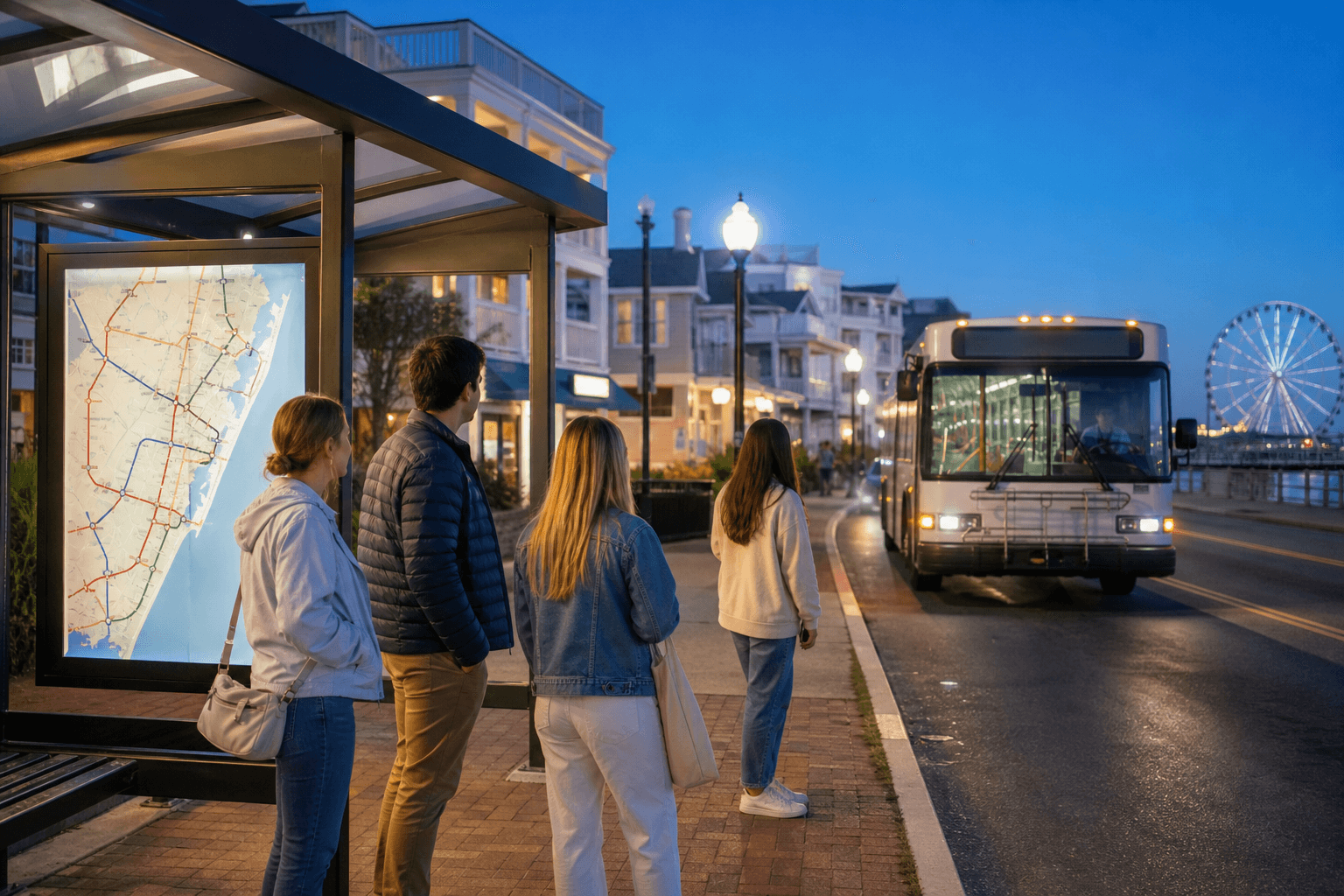 Ocean City evening bus stop plan: know the stop before the dark — Beach Blog photo, Ocean City, Maryland