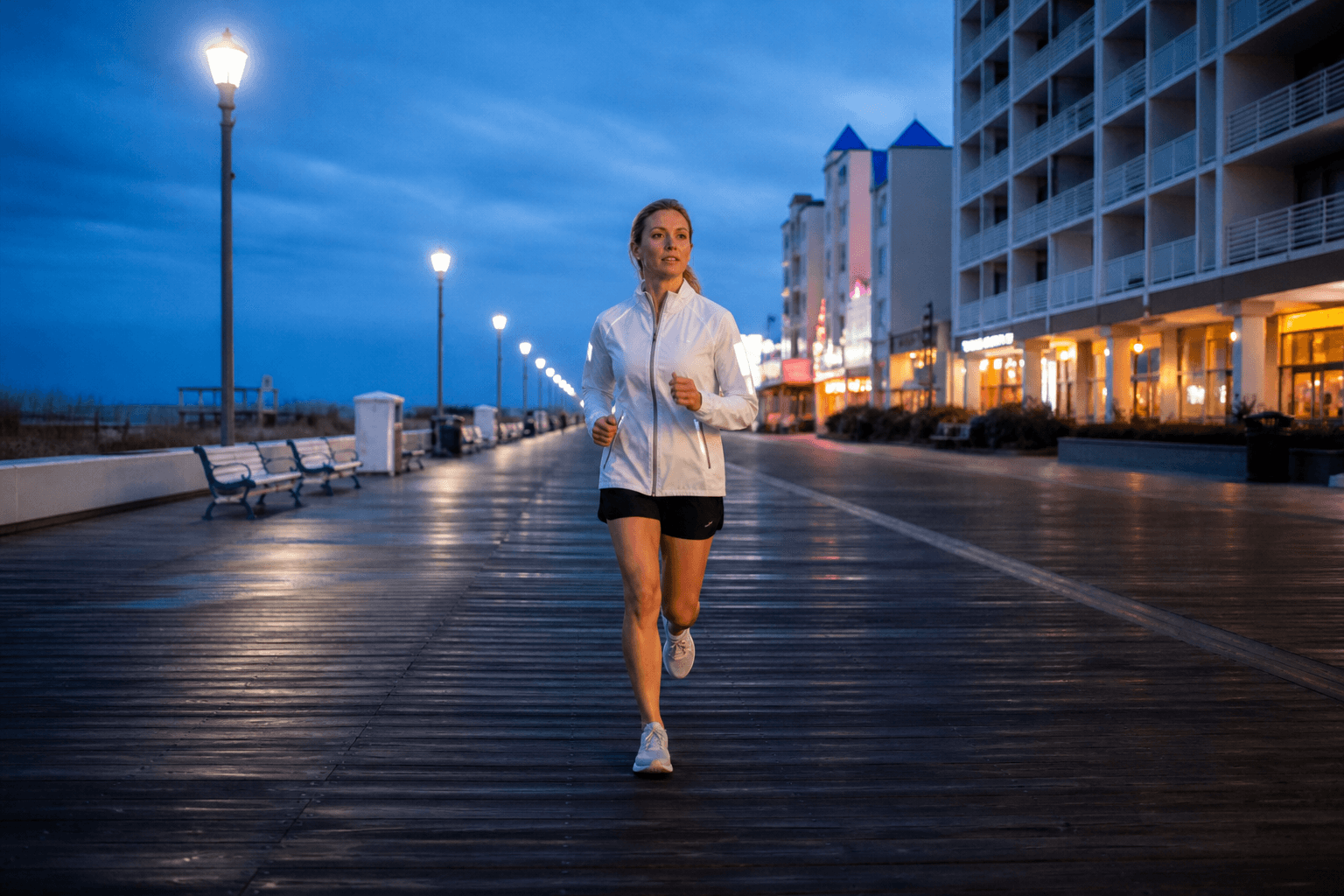 Ocean City evening jog safety plan — Beach Blog photo, Ocean City, Maryland