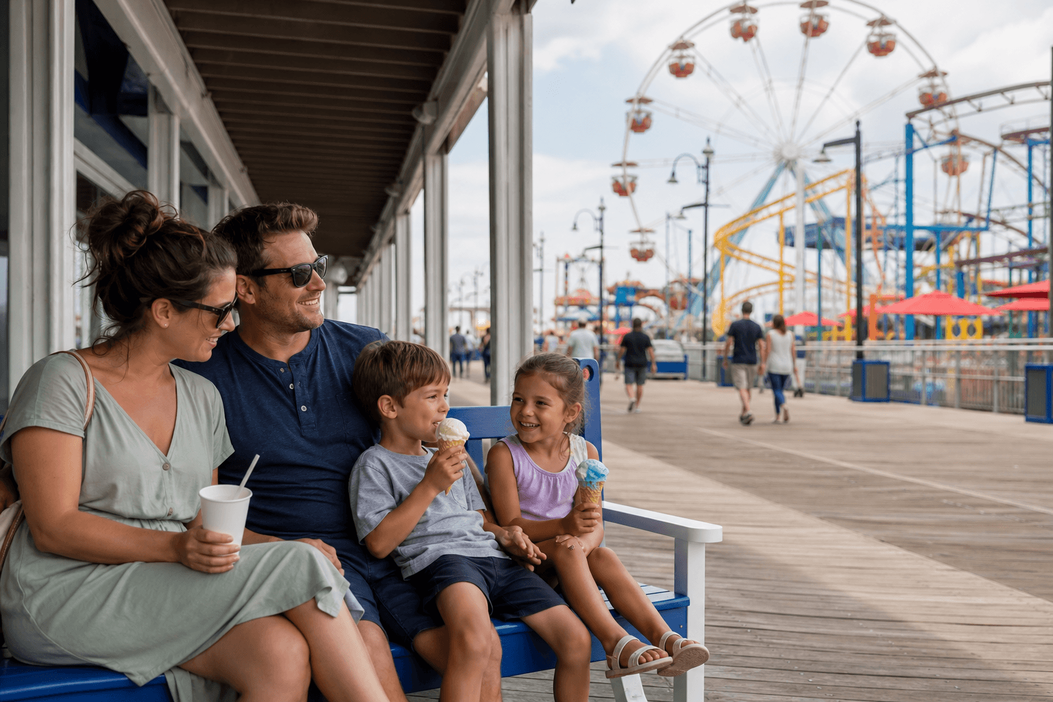 Ocean City family amusement ride break: quit while everyone is smiling — Beach Blog photo, Ocean City, Maryland