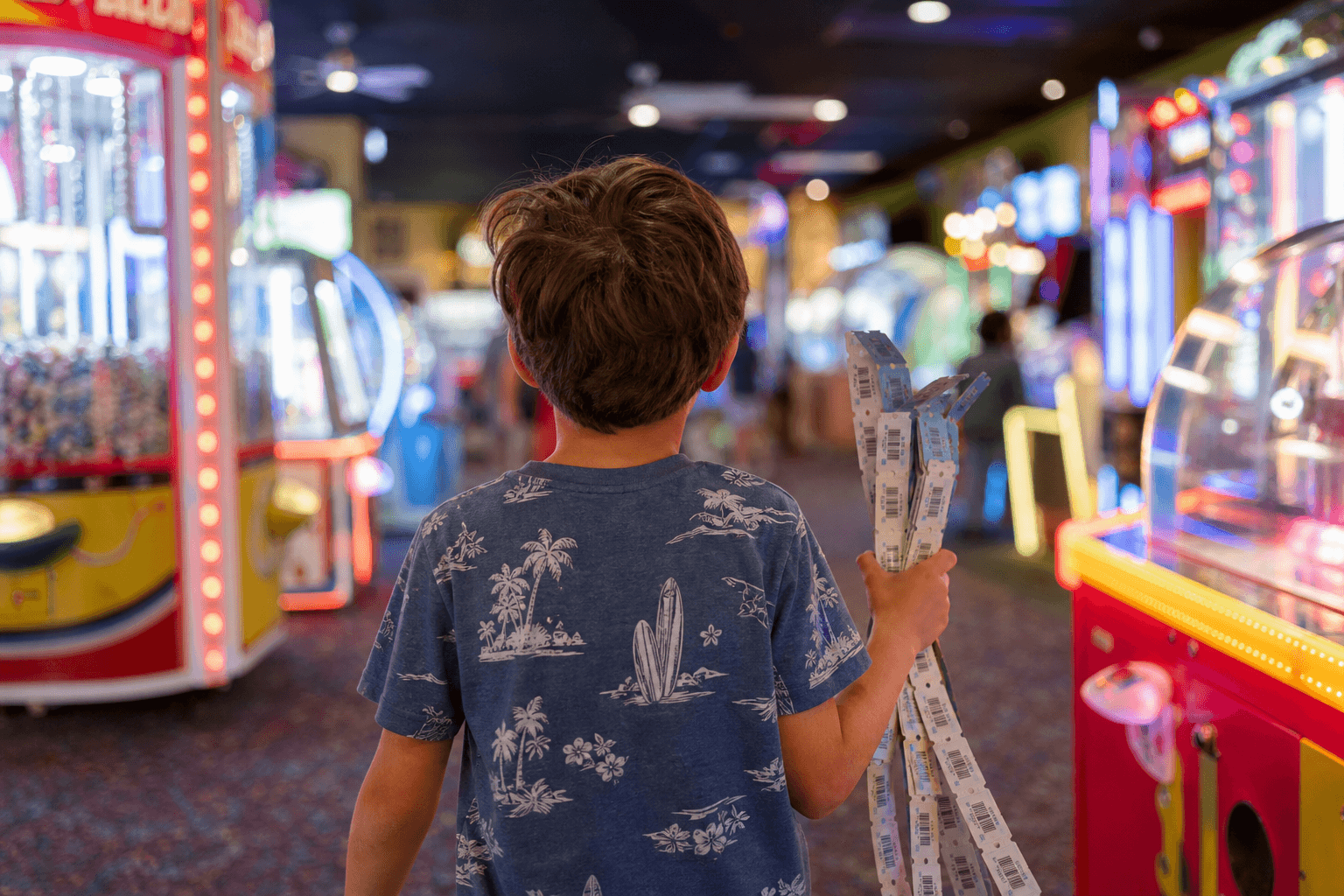 Ocean City family arcade ticket plan: decide the finish line first — Beach Blog photo, Ocean City, Maryland