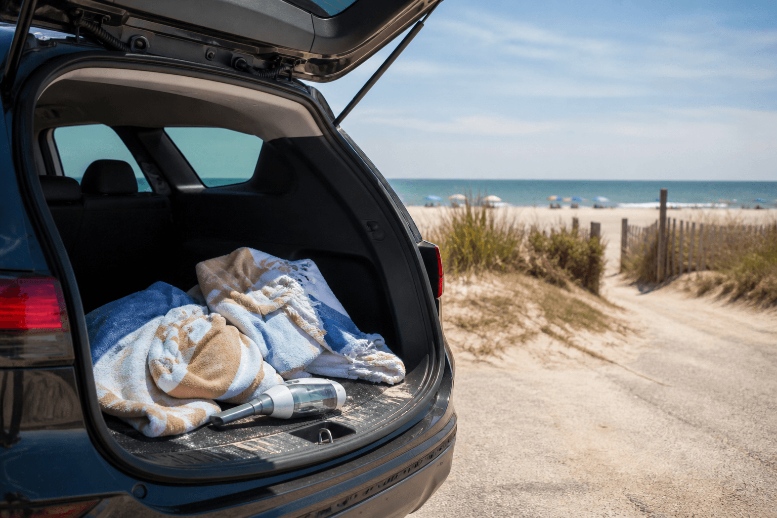 Ocean City family car sand sweep: leave less beach in the seats — Beach Blog photo, Ocean City, Maryland
