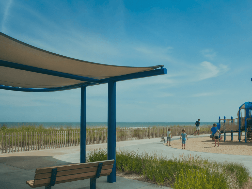 Ocean City family playground tide break: give the sand a pause — supporting Beach Blog photo, Ocean City, Maryland