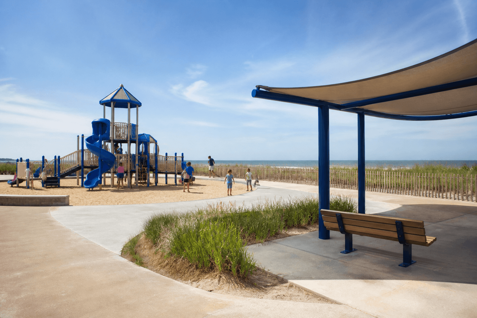 Ocean City family playground tide break: give the sand a pause — Beach Blog photo, Ocean City, Maryland